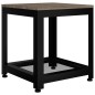 vidaXL Mesita auxiliar MDF y hierro gris y negro 40x40x45 cm