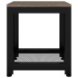vidaXL Mesita auxiliar MDF y hierro gris y negro 40x40x45 cm