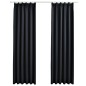 vidaXL Cortinas opacas con ganchos 2 piezas negro 140x245 cm vidaXL Cortinas opacas con ganchos 2 piezas negro 140x245 cm