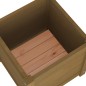 vidaXL Jardinera de madera maciza de pino marrón 40x40x40 cm vidaXL Jardinera de madera maciza de pino marrón 40x40x40 cm