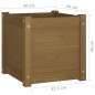 vidaXL Jardinera de madera maciza de pino marrón 40x40x40 cm vidaXL Jardinera de madera maciza de pino marrón 40x40x40 cm