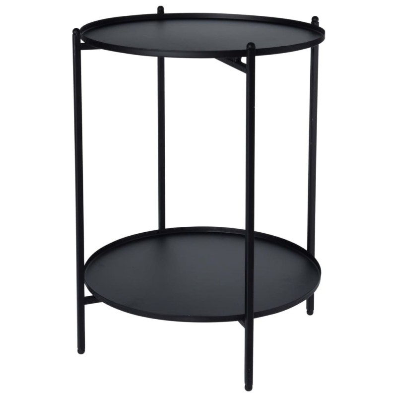 H&S Collection Mesa auxiliar de metal negra 50,5 cm H&S Collection Mesa auxiliar de metal negra 50,5 cm