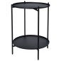 H&S Collection Mesa auxiliar de metal negra 50,5 cm H&S Collection Mesa auxiliar de metal negra 50,5 cm