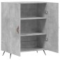 vidaXL Aparador de madera de ingeniería gris hormigón 69,5x34x90 cm