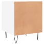 vidaXL Mesita de noche madera de ingeniería blanco brillo 40x40x50 cm vidaXL Mesita de noche madera de ingeniería blanco brillo 40x40x50 cm