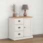 vidaXL Aparador con cajones VIGO madera maciza pino blanco 78x40x75 cm