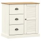 vidaXL Aparador con cajones VIGO madera maciza pino blanco 78x40x75 cm