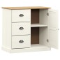 vidaXL Aparador con cajones VIGO madera maciza pino blanco 78x40x75 cm