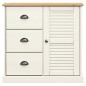 vidaXL Aparador con cajones VIGO madera maciza pino blanco 78x40x75 cm