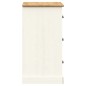 vidaXL Aparador con cajones VIGO madera maciza pino blanco 78x40x75 cm