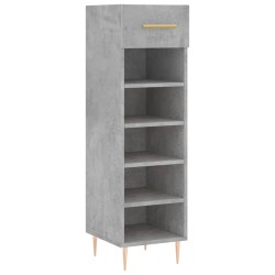 vidaXL Zapatero madera de ingeniería gris hormigón 30x35x105 cm