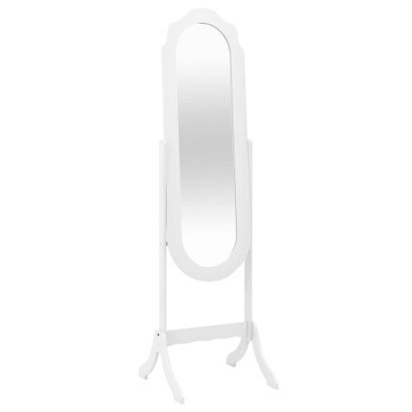 vidaXL Espejo de pie madera contrachapada blanco 45,5x47,5x160 cm