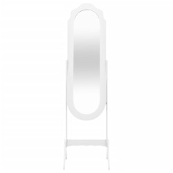 vidaXL Espejo de pie madera contrachapada blanco 45,5x47,5x160 cm