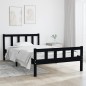 vidaXL Estructura de cama madera maciza negro 100x200 cm vidaXL Estructura de cama madera maciza negro 100x200 cm