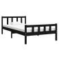 vidaXL Estructura de cama madera maciza negro 100x200 cm vidaXL Estructura de cama madera maciza negro 100x200 cm