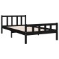 vidaXL Estructura de cama madera maciza negro 100x200 cm vidaXL Estructura de cama madera maciza negro 100x200 cm