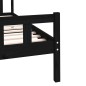 vidaXL Estructura de cama madera maciza negro 100x200 cm vidaXL Estructura de cama madera maciza negro 100x200 cm
