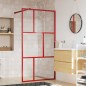 vidaXL Mampara puerta de ducha vidrio transparente ESG rojo 115x195 cm vidaXL Mampara puerta de ducha vidrio transparente ESG rojo 115x195 cm