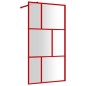 vidaXL Mampara puerta de ducha vidrio transparente ESG rojo 115x195 cm vidaXL Mampara puerta de ducha vidrio transparente ESG rojo 115x195 cm