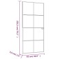 vidaXL Puerta de interior vidrio templado y aluminio negro 93x201,5 cm vidaXL Puerta de interior vidrio templado y aluminio negro 93x201,5 cm