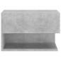 vidaXL Mesita de noche de pared color gris hormigón vidaXL Mesita de noche de pared color gris hormigón