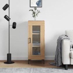 vidaXL Aparador madera contrachapada color roble Sonoma 34,5x34x90 cm