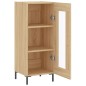 vidaXL Aparador madera contrachapada color roble Sonoma 34,5x34x90 cm