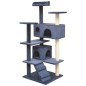 vidaXL Rascador para gatos poste rascador de sisal 125 cm azul oscuro