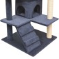vidaXL Rascador para gatos poste rascador de sisal 125 cm azul oscuro