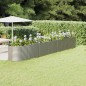 vidaXL Jardinera arriate acero recubrimiento polvo plata 512x80x68 cm vidaXL Jardinera arriate acero recubrimiento polvo plata 512x80x68 cm