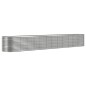 vidaXL Jardinera arriate acero recubrimiento polvo plata 512x80x68 cm vidaXL Jardinera arriate acero recubrimiento polvo plata 512x80x68 cm