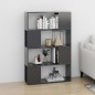 vidaXL Librería separador madera contrachapada gris 80x24x124,5 cm vidaXL Librería separador madera contrachapada gris 80x24x124,5 cm