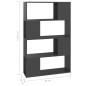 vidaXL Librería separador madera contrachapada gris 80x24x124,5 cm vidaXL Librería separador madera contrachapada gris 80x24x124,5 cm