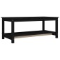 vidaXL Mesa de centro de madera maciza de pino negro 110x55x45 cm vidaXL Mesa de centro de madera maciza de pino negro 110x55x45 cm