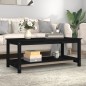 vidaXL Mesa de centro de madera maciza de pino negro 110x55x45 cm vidaXL Mesa de centro de madera maciza de pino negro 110x55x45 cm