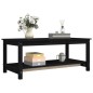 vidaXL Mesa de centro de madera maciza de pino negro 110x55x45 cm vidaXL Mesa de centro de madera maciza de pino negro 110x55x45 cm