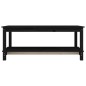 vidaXL Mesa de centro de madera maciza de pino negro 110x55x45 cm vidaXL Mesa de centro de madera maciza de pino negro 110x55x45 cm