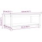 vidaXL Mesa de centro de madera maciza de pino negro 110x55x45 cm vidaXL Mesa de centro de madera maciza de pino negro 110x55x45 cm