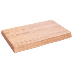 vidaXL Tablero mesa madera tratada borde natural marrón 60x40x(2-6) cm