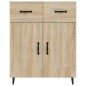 vidaXL Aparador de madera de ingeniería roble Sonoma 69,5x34x90 cm vidaXL Aparador de madera de ingeniería roble Sonoma 69,5x34x90 cm