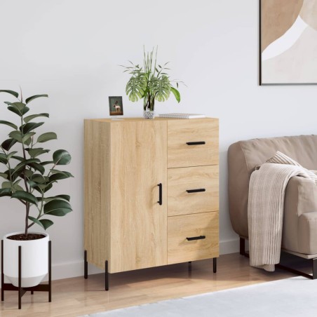 vidaXL Aparador de madera de ingeniería roble Sonoma 69,5x34x90 cm
