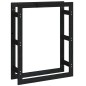 vidaXL Estante para leña madera maciza de pino negro 80x25x100 cm vidaXL Estante para leña madera maciza de pino negro 80x25x100 cm