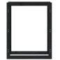 vidaXL Estante para leña madera maciza de pino negro 80x25x100 cm vidaXL Estante para leña madera maciza de pino negro 80x25x100 cm