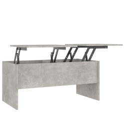 vidaXL Mesa de centro contrachapada gris hormigón 102x50,5x46,5 cm