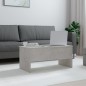 vidaXL Mesa de centro contrachapada gris hormigón 102x50,5x46,5 cm vidaXL Mesa de centro contrachapada gris hormigón 102x50,5x46,5 cm