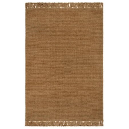 vidaXL Alfombra con borlas yute 120x180 cm