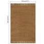 vidaXL Alfombra con borlas yute 120x180 cm vidaXL Alfombra con borlas yute 120x180 cm