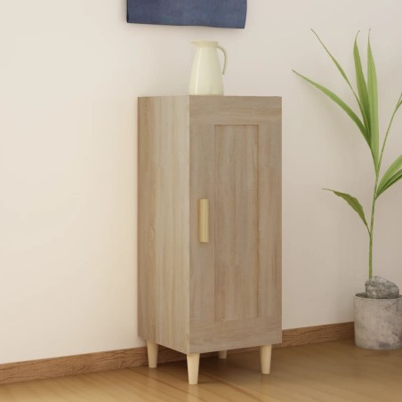vidaXL Aparador madera contrachapada color roble Sonoma 34,5x34x90 cm