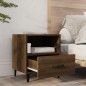 vidaXL Mesita de noche madera contrachapada color roble marrón vidaXL Mesita de noche madera contrachapada color roble marrón