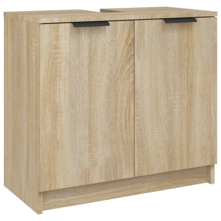 vidaXL Armario de baño contrachapado roble Sonoma 64,5x33,5x59 cm